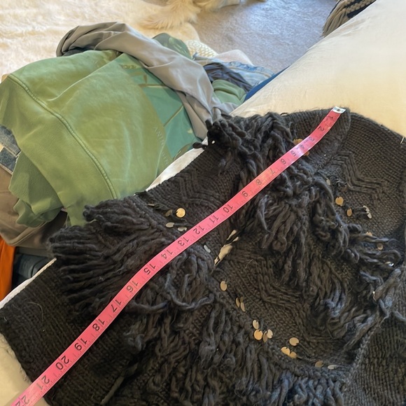 Jens pirate bootie fringe coat/cardigan in black - Picture 13 of 15